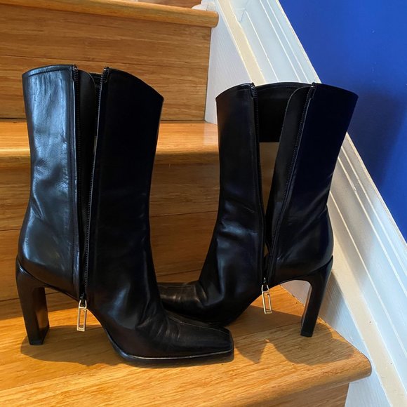 GUCCI Boot Leather Black Size 7B - Picture 4 of 7